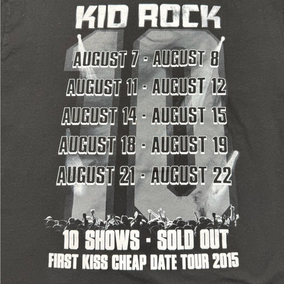 Kid Rock Detroit Concert T-Shirt Men’s Size XL Black Country Music - Picture 5 of 5